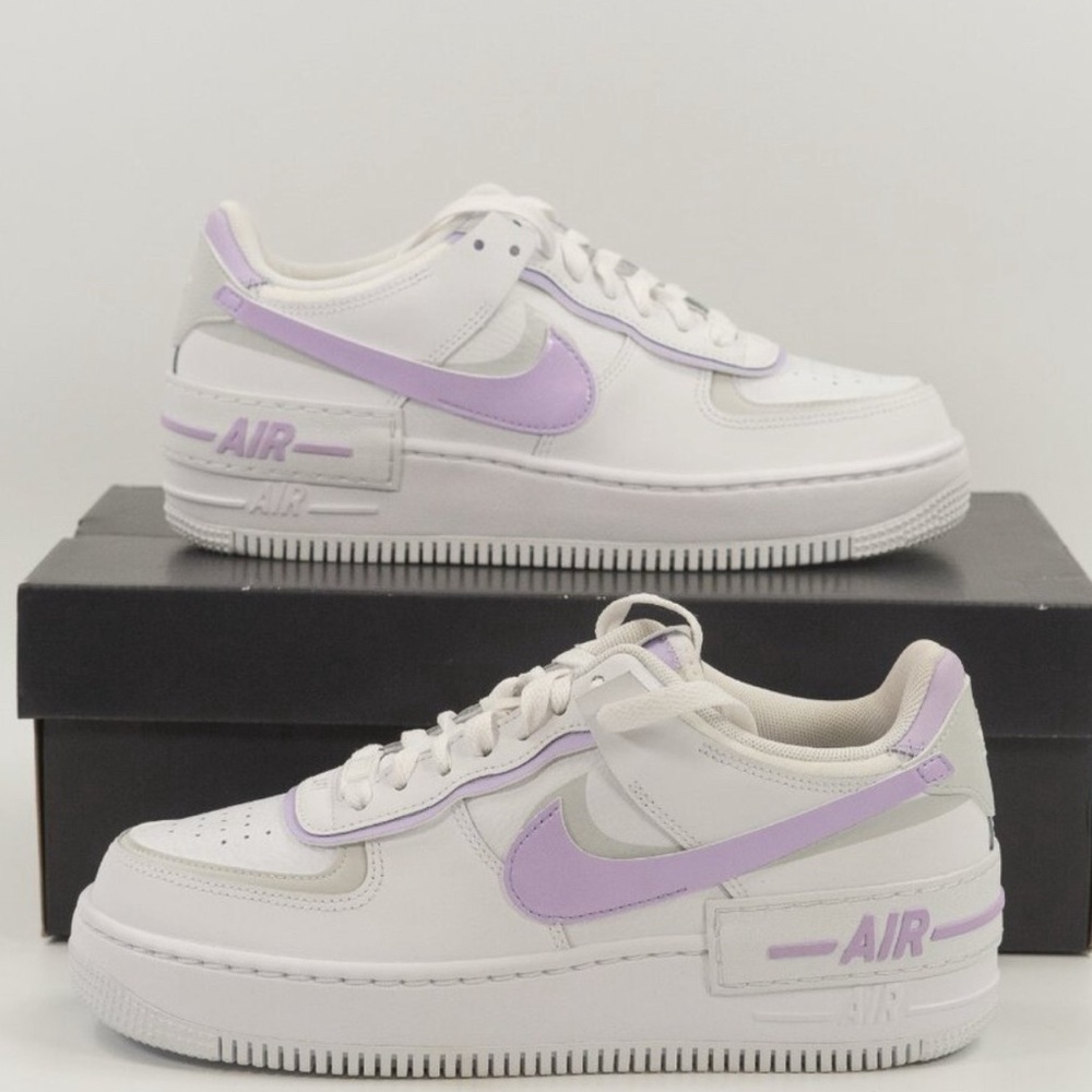 Nike Air Force 1 Shadow - White and Lilac - Brand New